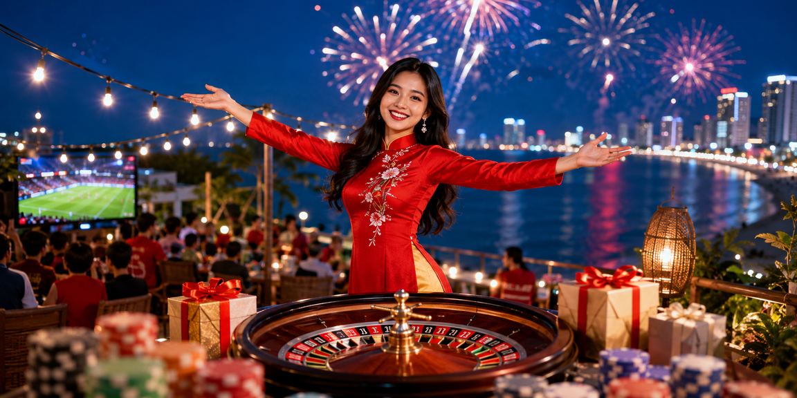 Bàn Roulette tại Nha Trang với phong cách áo dài truyền thống Việt Nam
